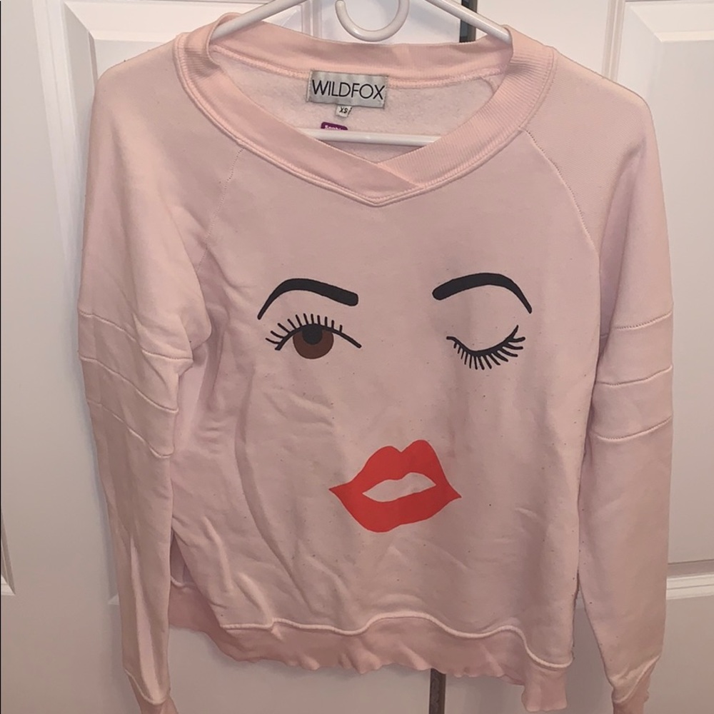 Wildfox Wink Face Sweatshirt